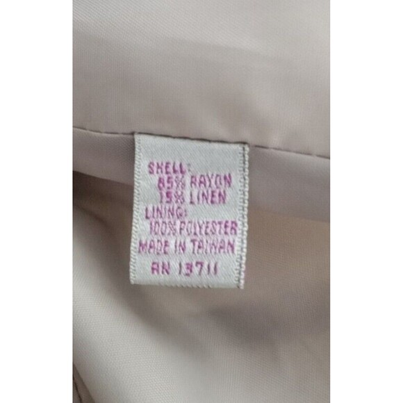 Amanda Smith Jacket Size 6 Linen/Rayon Button Stripe Pockets - Picture 8 of 9